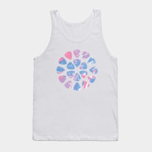 Guitar Picks Circle Pattern Abstract Tank Top